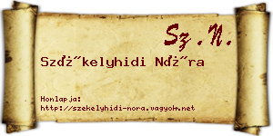 Székelyhidi Nóra névjegykártya