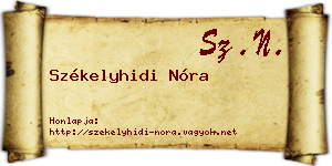 Székelyhidi Nóra névjegykártya